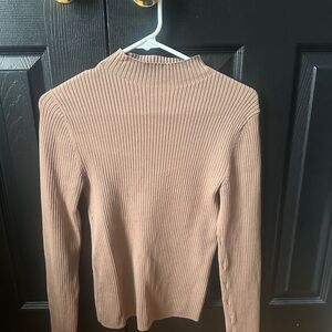 Aritzia babaton brown mock neck long sleeve in small
